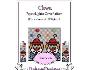 Bead Pattern Peyote(Lighter Cover)-Clown