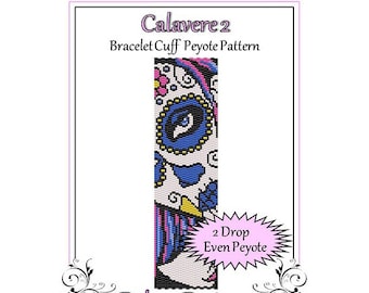 Perlenmuster Peyote(Bracelet Cuff)-Calavere 2