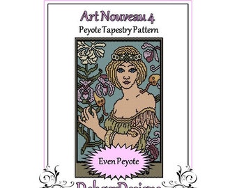 Peyote Beading Pattern Tapestry-Art Nouveau 4