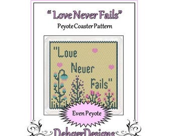 Peyote Perlenmuster (Untersetzer)-Love Never Fails