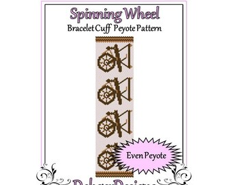 Patrón de cuentas Peyote (brazalete) -Rueda giratoria