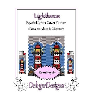 Bead Pattern Peyote(Lighter Cover)-Lighthouse