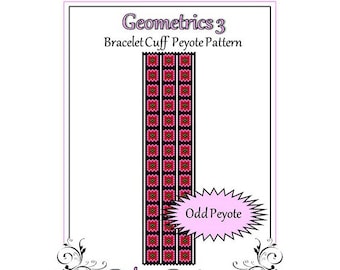 Bead Pattern Peyote(Bracelet Cuff)-Geometrics 3