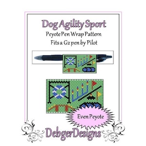Peyote Beading Pattern (Pen Wrap/Cover)-Dog Agility Sport