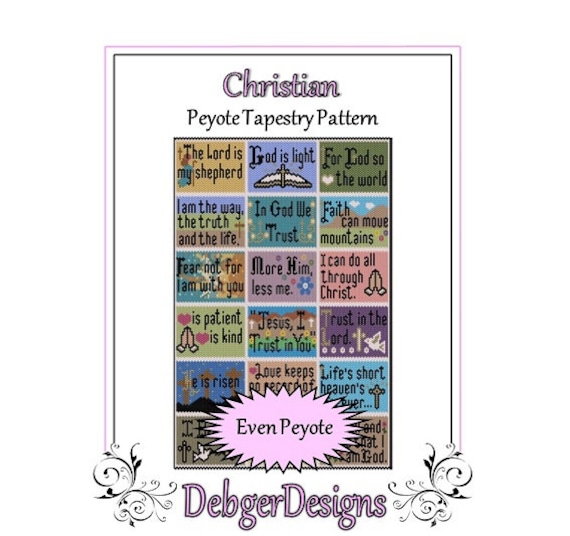 Peyote Beading Pattern Tapestry-Christian