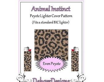 Bead Pattern Peyote(Lighter Cover)-Animal Instinct