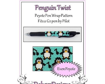 Bead Pattern Peyote(Pen Wrap/Cover)-Penguin Twist