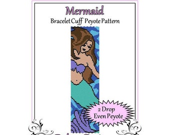 Bead Pattern Peyote(Bracelet Cuff)-Mermaid