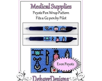 Bead Pattern Peyote(Pen Wrap/Cover)-Medical Supplies