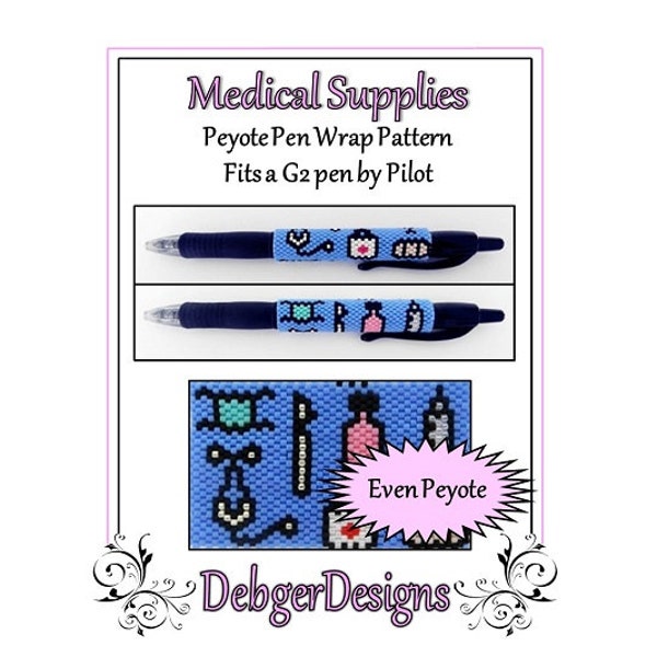 Bead Pattern Peyote(Pen Wrap/Cover)-Medical Supplies
