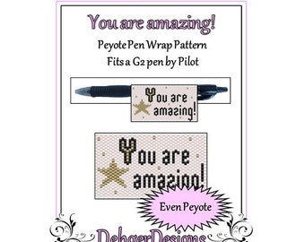 Peyote Beading Pattern (Pen Wrap/Cover)-You are amazing!