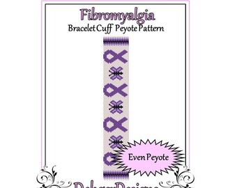 Pattern Beading Peyote(Bracelet Cuff)- Fibromyalgia