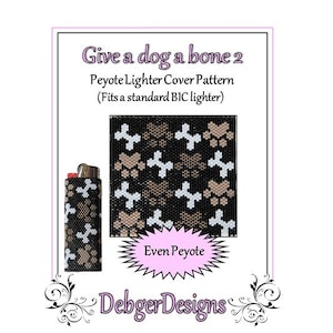 Bead Pattern Peyote(Lighter Cover)-Give a dog a bone 2