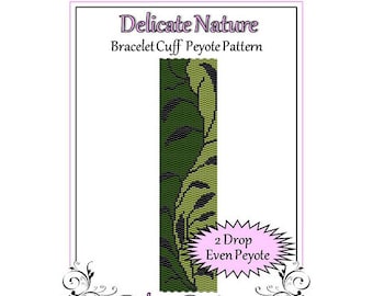 Kraalpatroon Peyote (armbandmanchet)-Delicate natuur