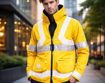 David Martinez Cyberpunk 2077 Gelbe EdgeRunner Lederjacke - Kantenläufer Cosplay Kostüm -