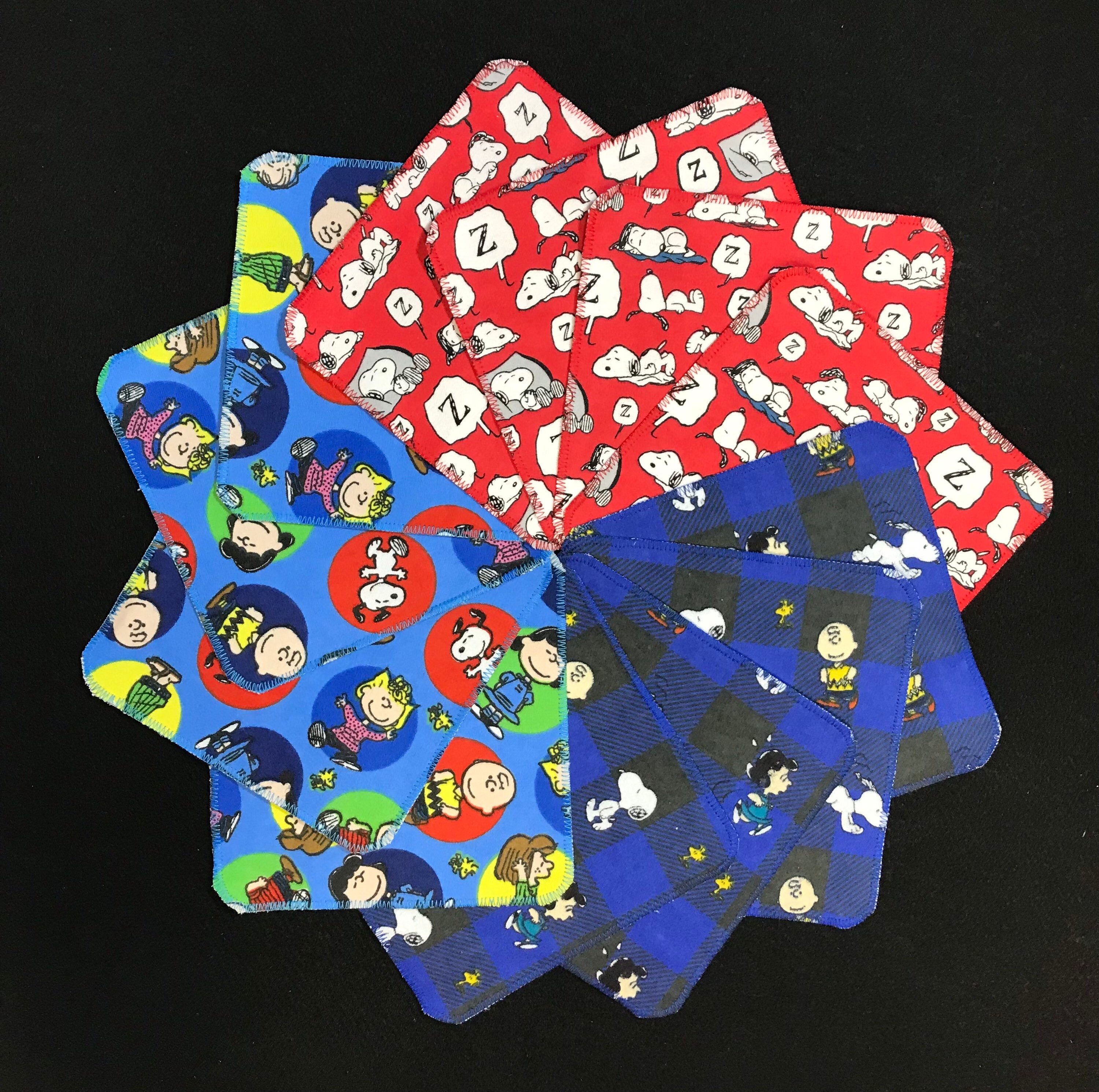 Unpaper Square Napkins Peanuts Snoopy SET of 12 Etsy