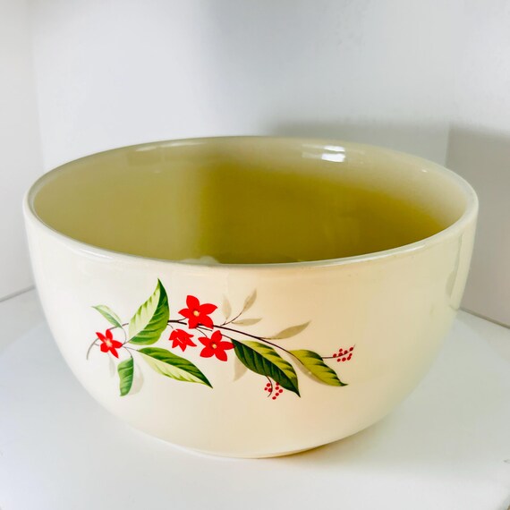工芸品 woo Vtg Woodvine Pattern Bowl, Universal Cambridge 3qt Mixing