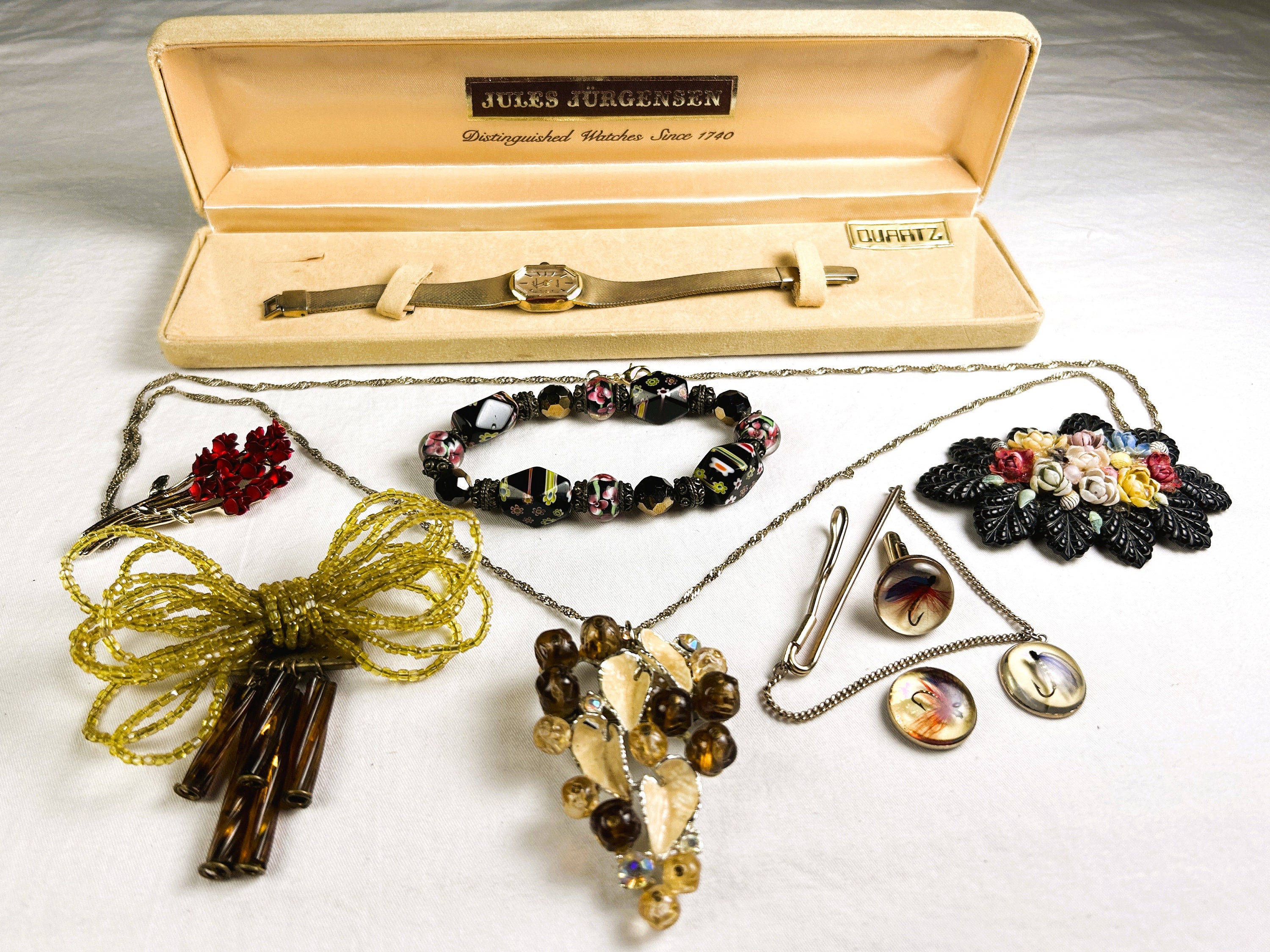 Costume Jewelry Marked Lc RICE-WEINER LC Mark Water Man Brooch