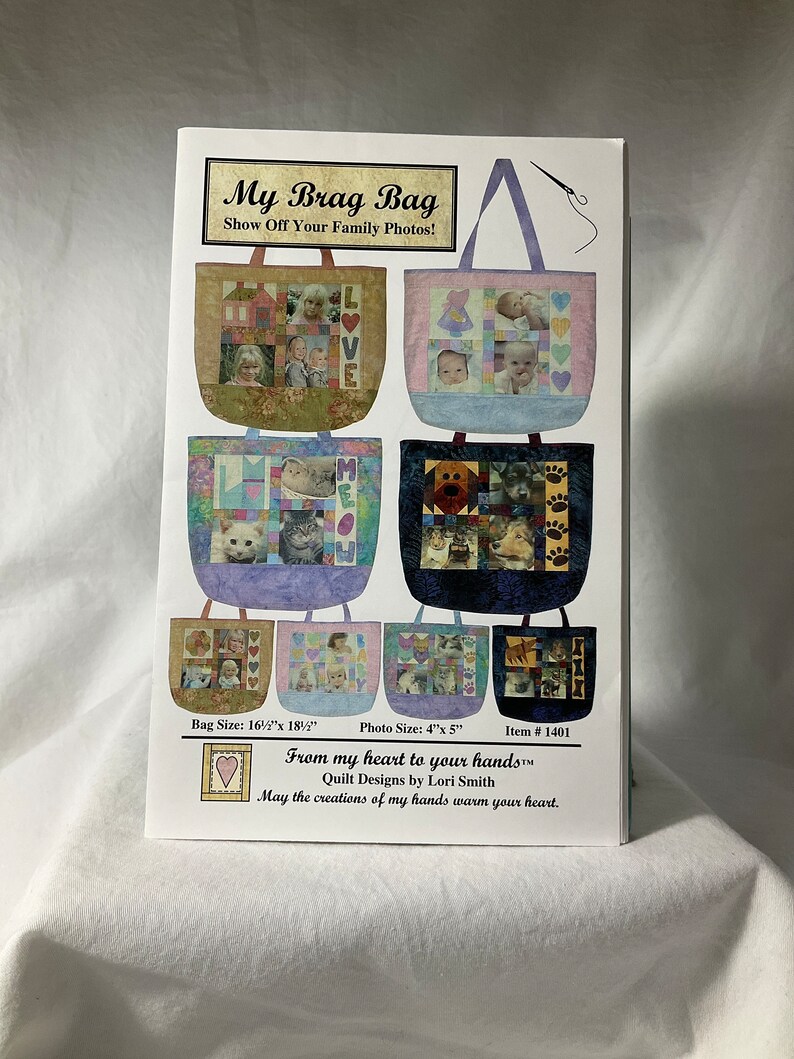 Paper Pattern for My Brag Bag Sew a Quilted Tote With Picture Etsy