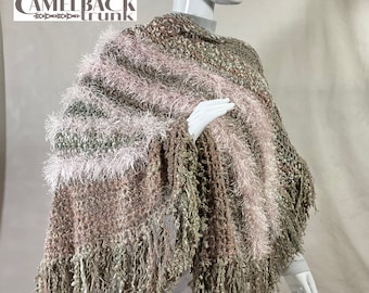 Crochet poncho textural riot of wearable fiber art