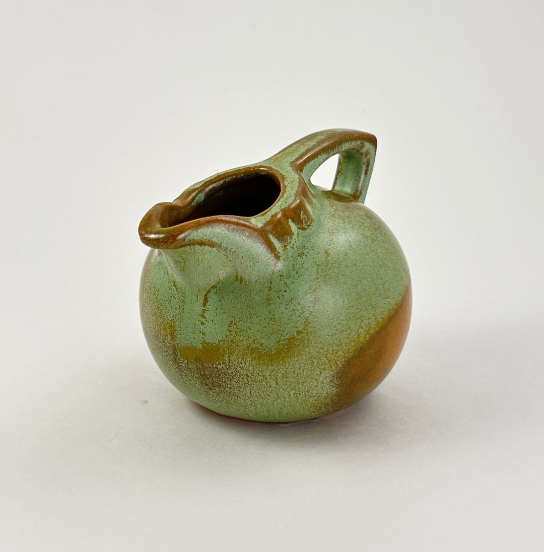 Frankhoma Pottery Miniature Bulb Pitcher Prairie Green, Ada Clay