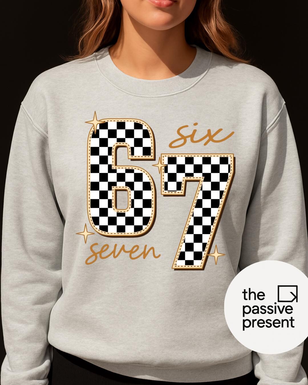 67 Tiktok Trend SVG PNG, Checkered Number 67 Retro Digital Download ...