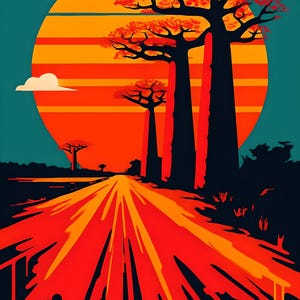 avenue of baobabs in Madagascar