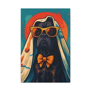 Stylish Boxer Dog Canvas Art, Home Decor, Dog Lover Gift, Pet Portrait, Animal Artwork, Modern Wall Art, Gift for Dog Owners