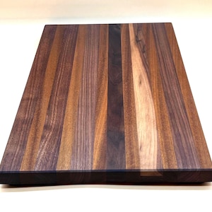 Tabla de embutidos de bibolo y nogal / Tabla de servir hecha a mano / Arte funcional / Bandeja de servir de madera exótica