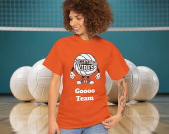 Volleyball Vibes Tee: Unisex Heavy Cotton Sports T-Shirt