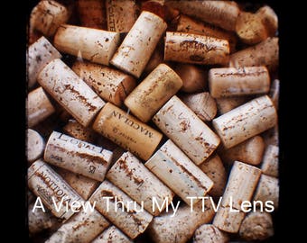 INSTANT DOWNLOAD- Put a Cork In It- Ttv photography , wine corks, vintage prints, square prints, prints for walls