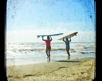 INSTANT DOWNLOAD of Surfer Duo. Beach art, Surfer art, Surfer Girl Duo,TTV, Photography