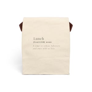 Will to live | Stylish Canvas Lunch Bag With Strap, Eco-Friendly Lunch Tote, Reusable Grocery Bag, Cute Lunch Container, Modern Food Bag