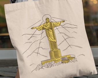 Christ’s Light Tote Bag: Christian Canvas Book Bag, Bible Study Tote, Inspirational Religious Gift for Women & Men