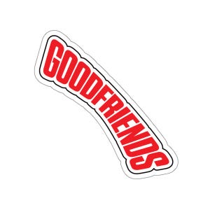 GOODFRIENDS HOT ROD Sticker | Retro Vintage Car Decal, Die-Cut Vinyl Sticker for Laptop, Scrapbook, Tool Box or Water Bottle