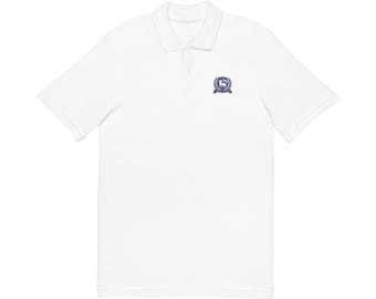 Poloshirt met geborduurde laurier en banner | Klein logo op de borst