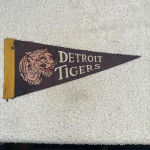 Hardwood Framed Vintage Detroit Tigers Pennant
