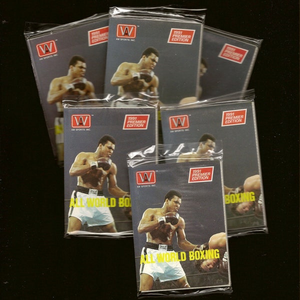 6 Unopened Packs All World Boxing 1991 Premier Edition Collector Cards – The Stars and Legends of Boxing - Great Sports Collectible