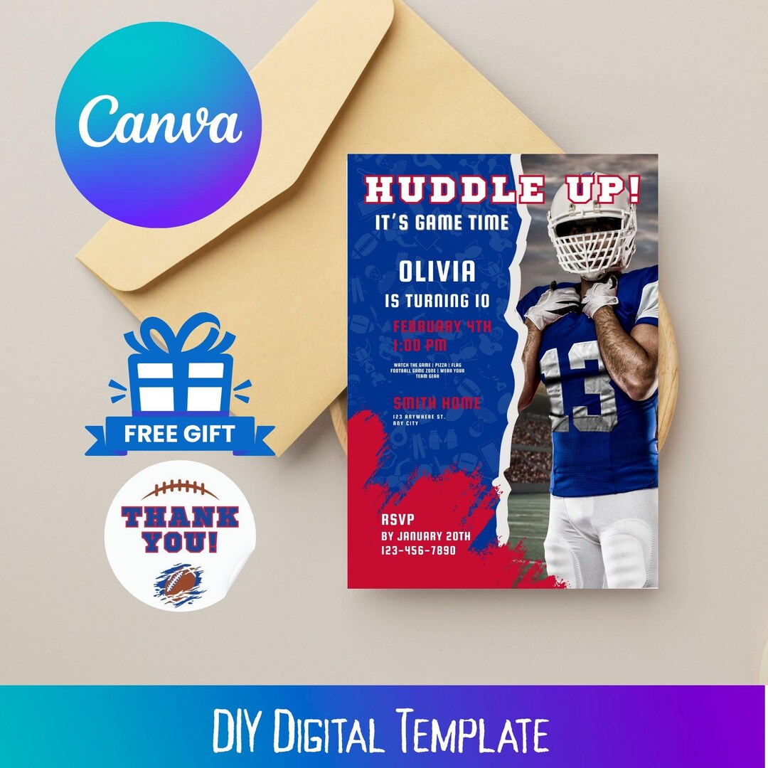 Buffalo Bills Party Invitation | Customizable Football Birthday ...
