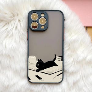 Funda para teléfono Comical Cat Moments: resistente a los golpes para iPhone 7 a 16 Pro Max