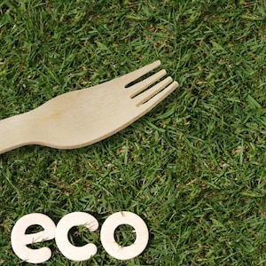 Wooden Forks - 100 Pack: Biodegradable Compostable Utensils