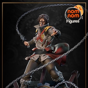 Stoic Vampire Hunter with a Whip - High-Quality Resin Figure