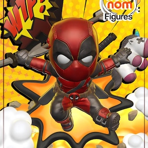 Masked Mercenary in Red and Black (Chibi version) - High-Quality Resin Figure