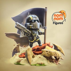 Liberty-Spreading Space Paratrooper (Chibi version) - High-Quality Resin Figure
