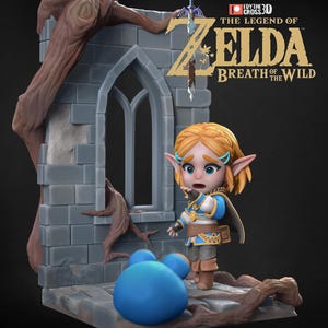 Magic-Wielding Princess vs. Jelly Blob - High-Quality Resin Figure