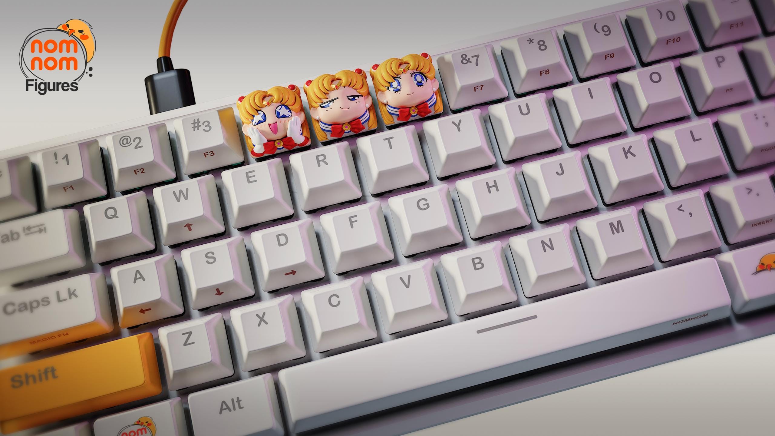 Magical Girl in Sailor Uniform - Handmade Anime Keycaps - for MX ...