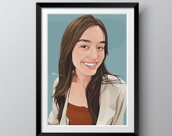 Retrato digital personalizado | Arte vetorial a partir de foto | Presente personalizado | Ilustração em estilo cartoon | Casal, Família