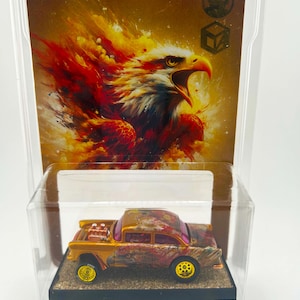 Auto de fundición a presión personalizado sobre cartón, con temática de águila. Edición/20
