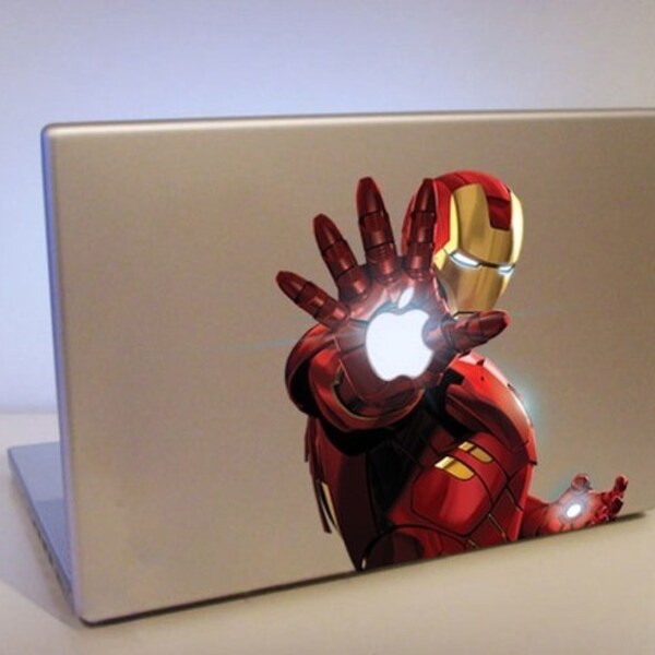 Iron man Macbook decal, Marvel Macbook decal, mac book decal, customized laptop-iron man superhero