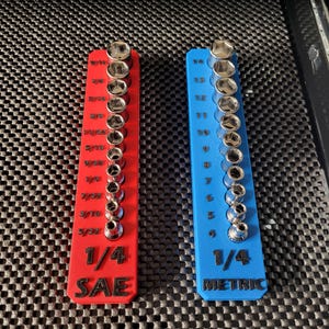 1/4-in Socket Trays for Tool Box Drawers - SAE & METRIC